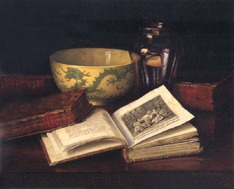 Hirst, Claude Raguet Poem,The Pleasures of Memory Norge oil painting art